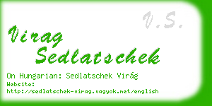 virag sedlatschek business card