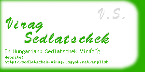 virag sedlatschek business card